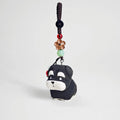 Hand Carved Wood Schnauzer Keychain – Cute Dog Bag Charm